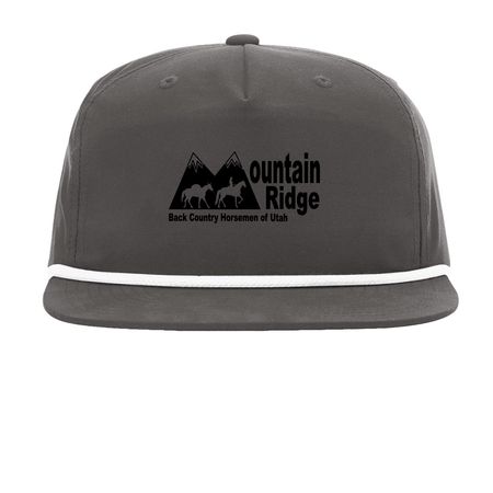 BCHUMR Hats, a Charcoal/ White Printed Umpqua Snapback Cap