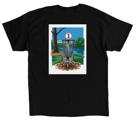 Rogue River Disc Golf w/ The Average 4ours, a Black Classic Unisex Tee