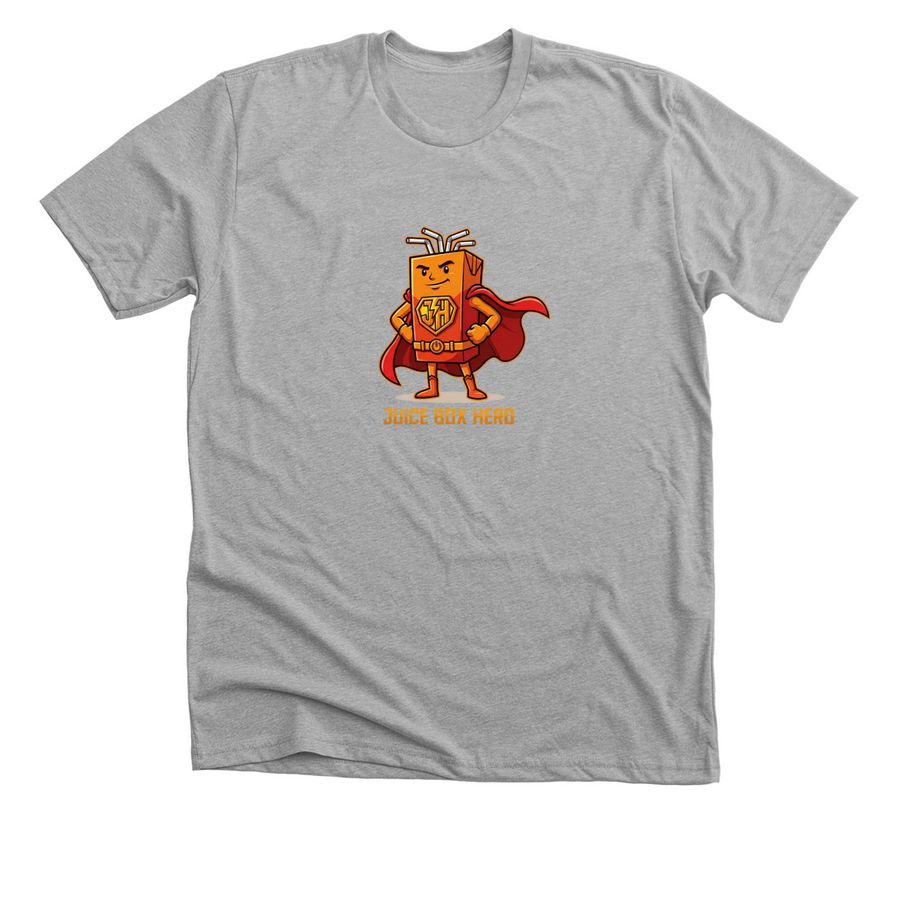 Juice box hero, a Athletic Heather Premium Unisex Tee