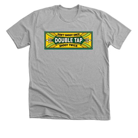 DOUBLE TAP, a Athletic Heather Premium Unisex Tee