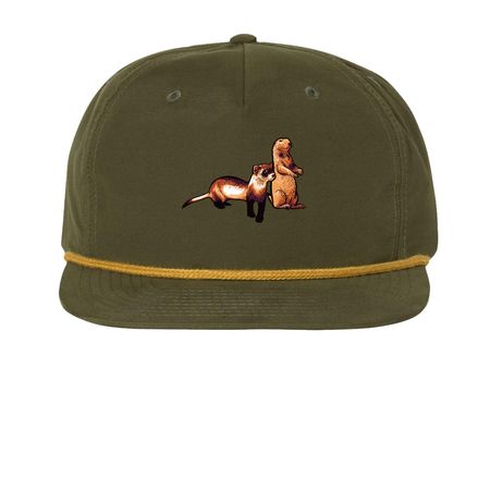 BFF and Prairie Dog Snapback&nbsp;, a Loden/ Amber Gold Printed Umpqua Snapback Cap