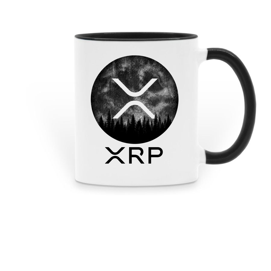 XRP Coffee Mug, a Black Two-Tone Ceramic Mug