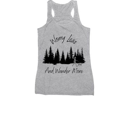 Worry Less, a Athletic Heather Women's Racerback
