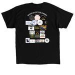 Dark Options for the 2026 Winner Design, a Black Classic Unisex Tee (back-view)