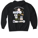 Dark Options for the 2026 Winner Design, a Black Gildan Softstyle Pullover Hoodie (back-view)