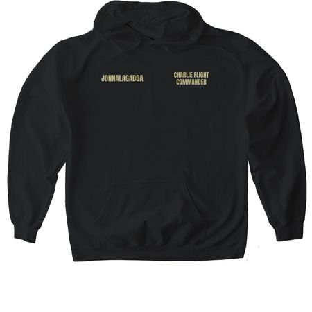 Charlie Flight Commander, a Black Gildan Softstyle Pullover Hoodie