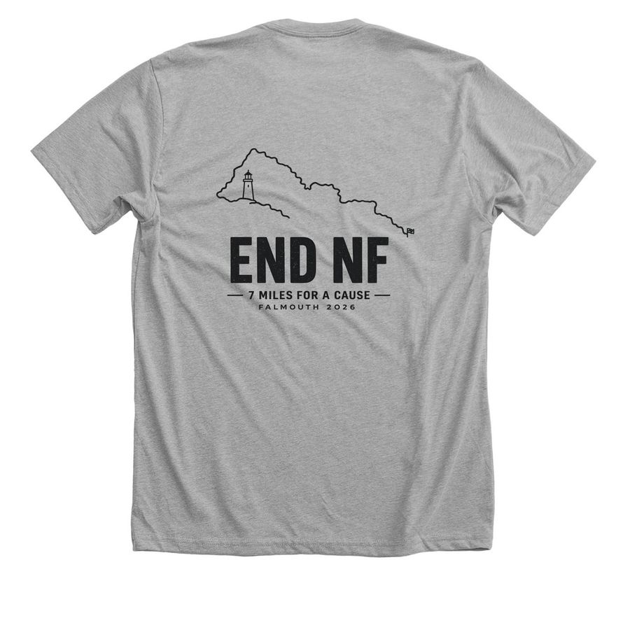 END NF -Falmouth 2026, a Athletic Heather Premium Unisex Tee (back-view)