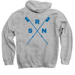 SRN 2026 - Crossed Oars, a Sport Grey Pullover Hoodie (back-view)