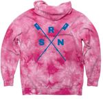 SRN 2026 - Crossed Oars, a Pink Tie Dyed Pullover Hoodie (back-view)
