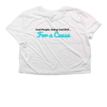 Peace of Cake, a White Women?s Flowy Cropped Tee
