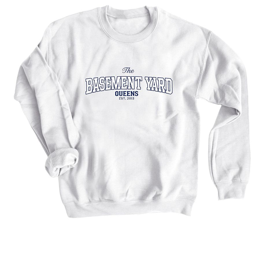 the basement yard hoodie, a White Crewneck Sweatshirt