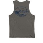 Harbormaster Fundraiser, a Asphalt Premium Cotton Tank (back-view)
