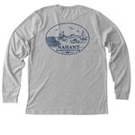 Harbormaster Fundraiser, a Athletic Heather Premium Long Sleeve Tee (back-view)