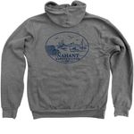 Harbormaster Fundraiser, a Deep Heather Zip Up Hoodie (back-view)