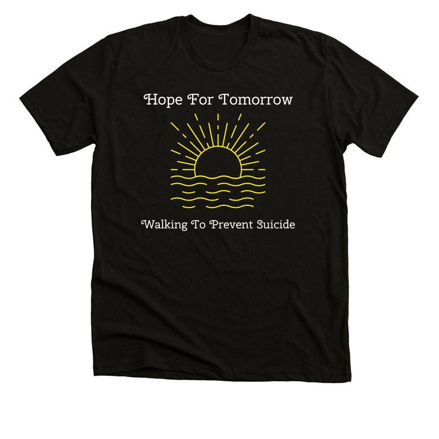 AFSP Walk Shirt, a Black Heather Premium Unisex Tee