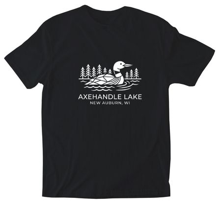 Shirts with White Logo, a Black Softstyle Cotton Tee