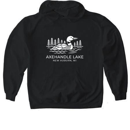 Shirts with White Logo, a Black Gildan Softstyle Pullover Hoodie