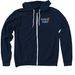 Go Further - chest emblem edition, a Navy Zip Up Hoodie