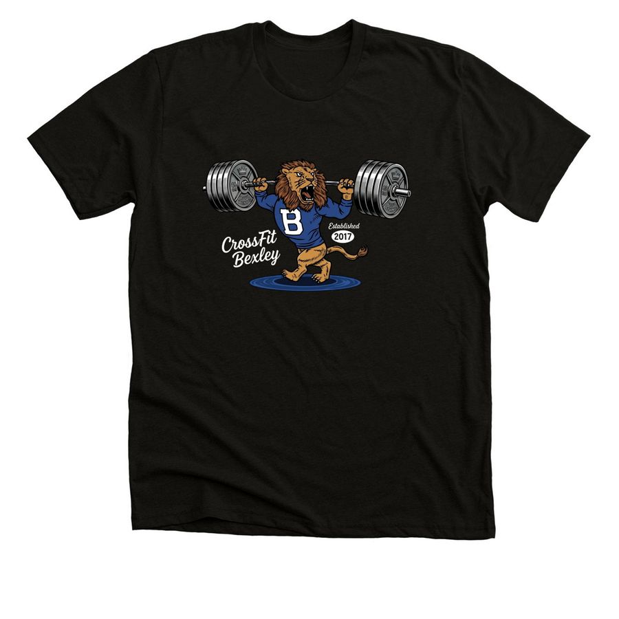 CrossFit Bexley Lion, a Black Heather Premium Unisex Tee