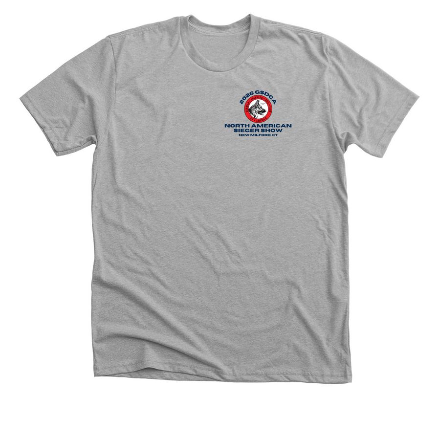 2026 GSDCA SIEGER SHOW, a Athletic Heather Premium Unisex Tee