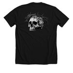 GOLGOTHA, a Solid Black Blend Premium Unisex Tee (back-view)