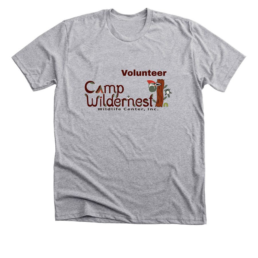 I'm a Camp Wildernest Volunteer!, a Athletic Heather Premium Unisex Tee