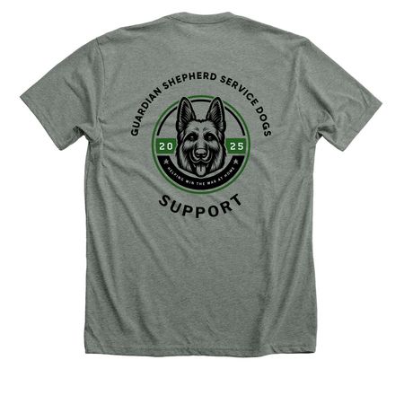 Support Your Local Nonprofit, a Deep Heather Premium Unisex Tee (back-view)