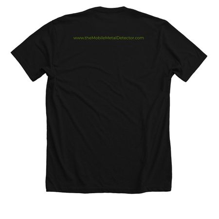 the Mobile Metal Detector, a Solid Black Blend Premium Unisex Tee (back-view)