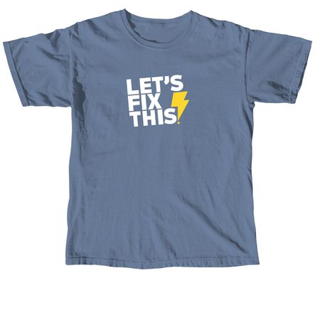 "Action Logo" t-shirt, a Blue Jean Comfort Colors Unisex Tee