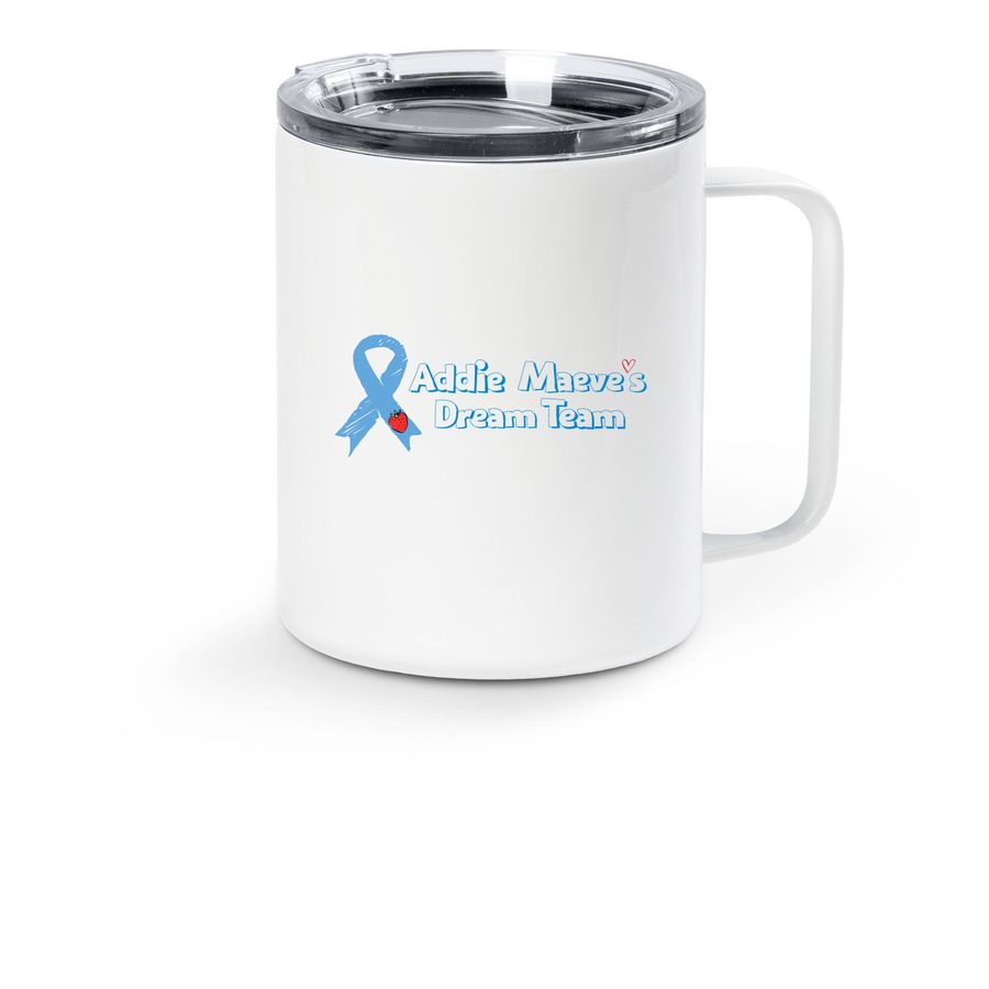 Addie Maeve's Dream Team, a White Stainless Steel Travel Mug