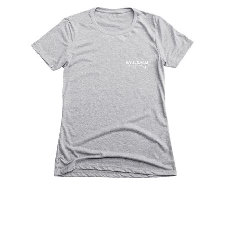 Iron Sharpens Iron, a Dark Heather Grey Women's Slim Fit Tee