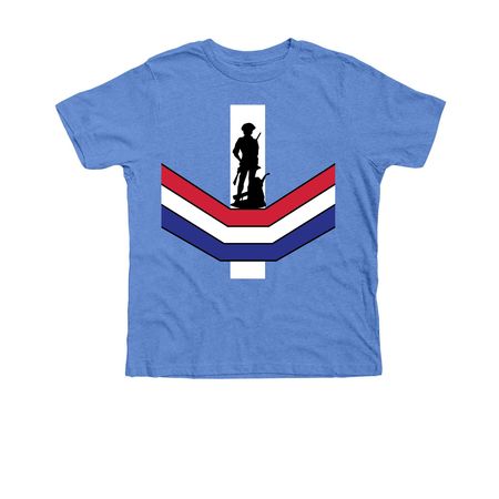 Minuteman Ribbon, a Heather Columbia Blue Premium Youth Tee