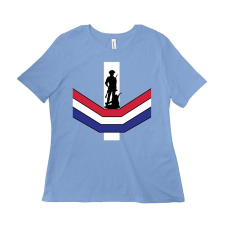 Minuteman Ribbon, a Carolina Blue Women?s Relaxed Cotton Tee