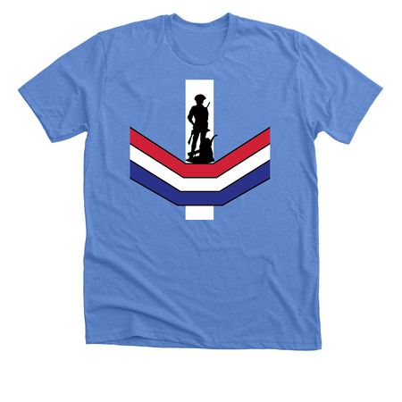 Minuteman Ribbon, a Heather Columbia Blue Premium Unisex Tee