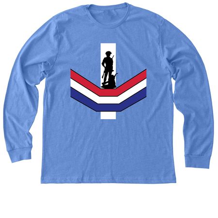 Minuteman Ribbon, a Heather Columbia Blue Premium Long Sleeve Tee