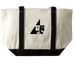 TAP Totes, a Natural/Black Large Two-Tone Canvas Tote Bag (back-view)