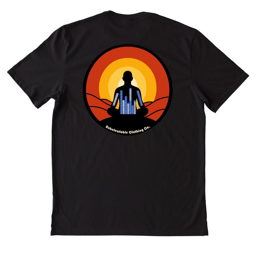 Vibe Time (Front & Back), a Deep Black Allmade Heavyweight Recycled Cotton Tee