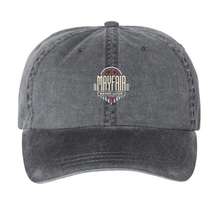 MHH Hats, a Black Printed Pigment Dye Baseball Cap