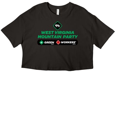 Mountain Party, a Black Women?s Cropped Cotton Tee
