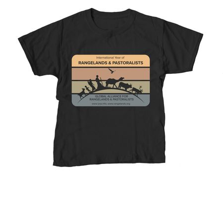 Supporting Rangelands & Pastoralists!, a Black Youth Unisex Tee