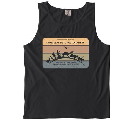 Supporting Rangelands & Pastoralists!, a Black Comfort Colors Tank Top