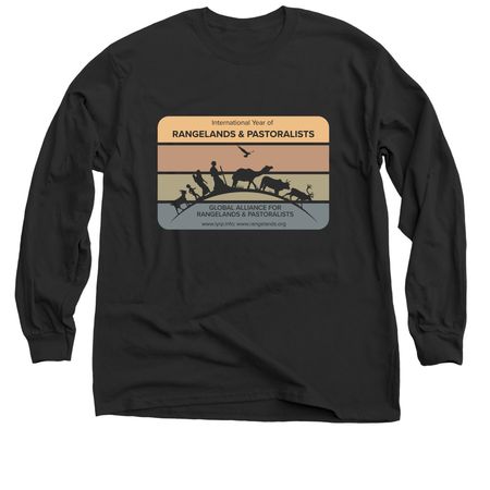 Supporting Rangelands & Pastoralists!, a Black Classic Long Sleeve Tee