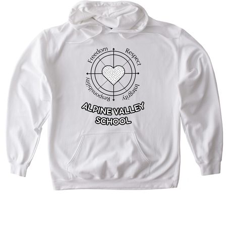 Wearable Student Art!, a White Gildan Softstyle Pullover Hoodie