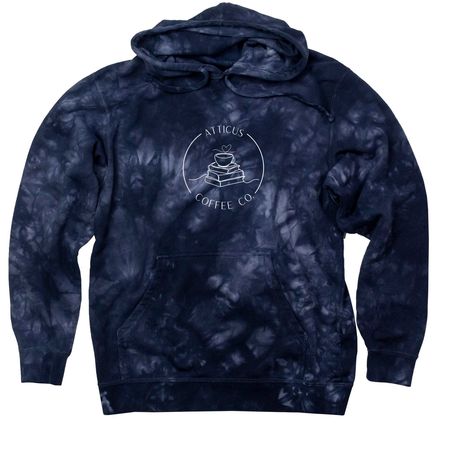 Atticus Coffee Company, a Navy Tie Dyed Pullover Hoodie