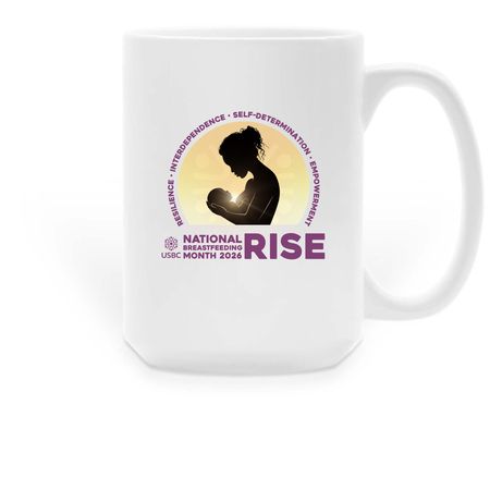 2026 USBC National Breastfeeding Month, a White Large Coffee Mug