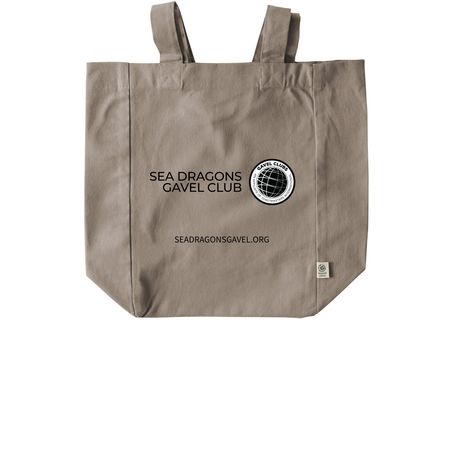 Sea Dragons Gavel Club Tote Bag, a Pumice Recycled Cotton Tote Bag