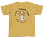Ridglan Rescue 2026 Wear, a Mustard Comfort Colors Unisex Tee (back-view)