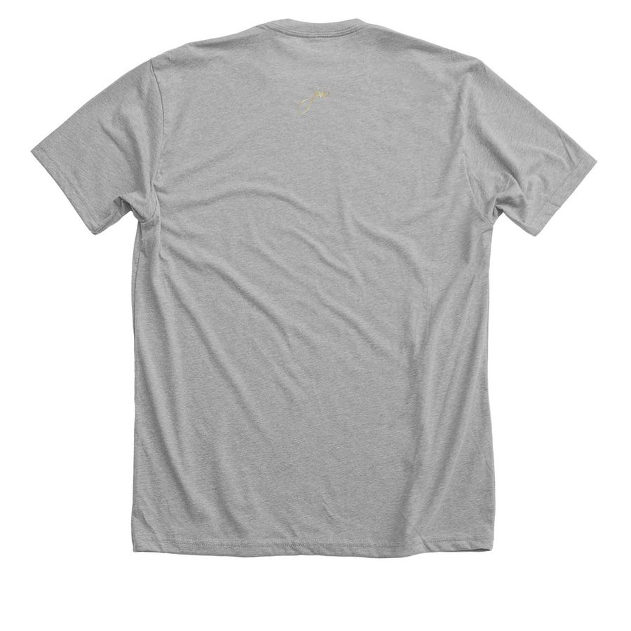 60-40 IS NOT ENOUGH!, a Athletic Heather Premium Unisex Tee (back-view)