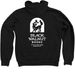 Black Walnut Books Coyote, a Black Zip Up Hoodie (back-view)