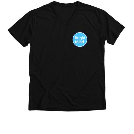 Bright Mind, a Solid Black Blend Premium V-Neck Tee